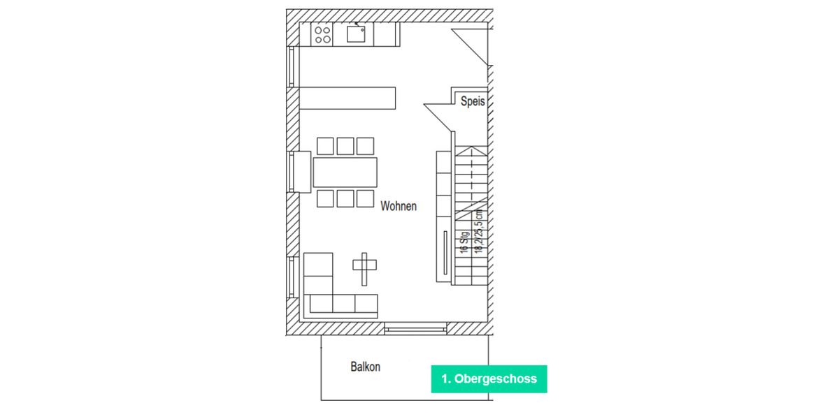 Maisonettenwohnung Pförring - 2 Zimmer, 70 m&sup2;, 960&euro; | Angebot:26578659