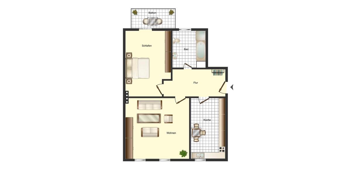 Dachgeschoßwohnung Calbe (Saale) - 2 Zimmer, 69 m&sup2;, 385&euro; | Angebot:26545365