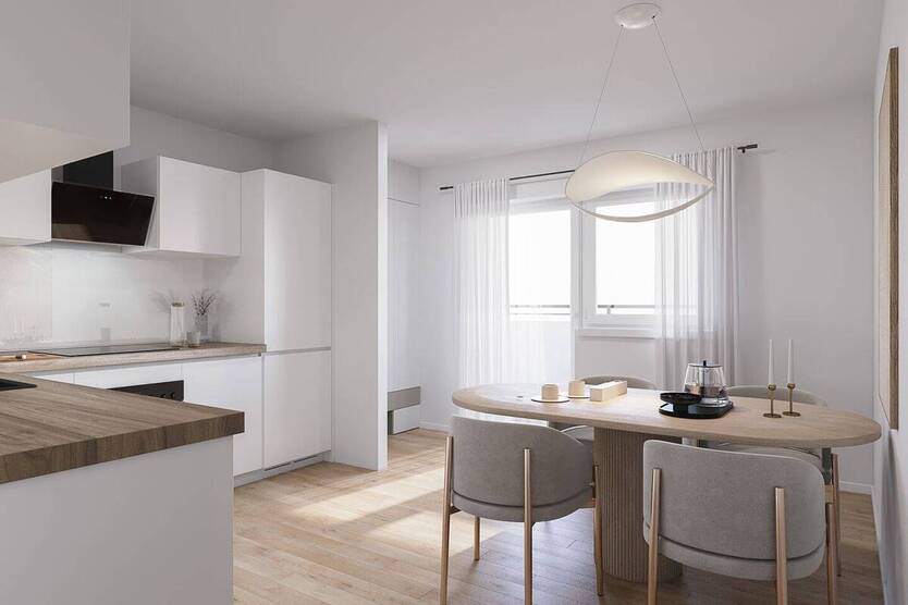 Erstbezug nach Kernsanierung 1-Zimmer-Wohnung mit Balkon und Einbauküche 1 zimmer