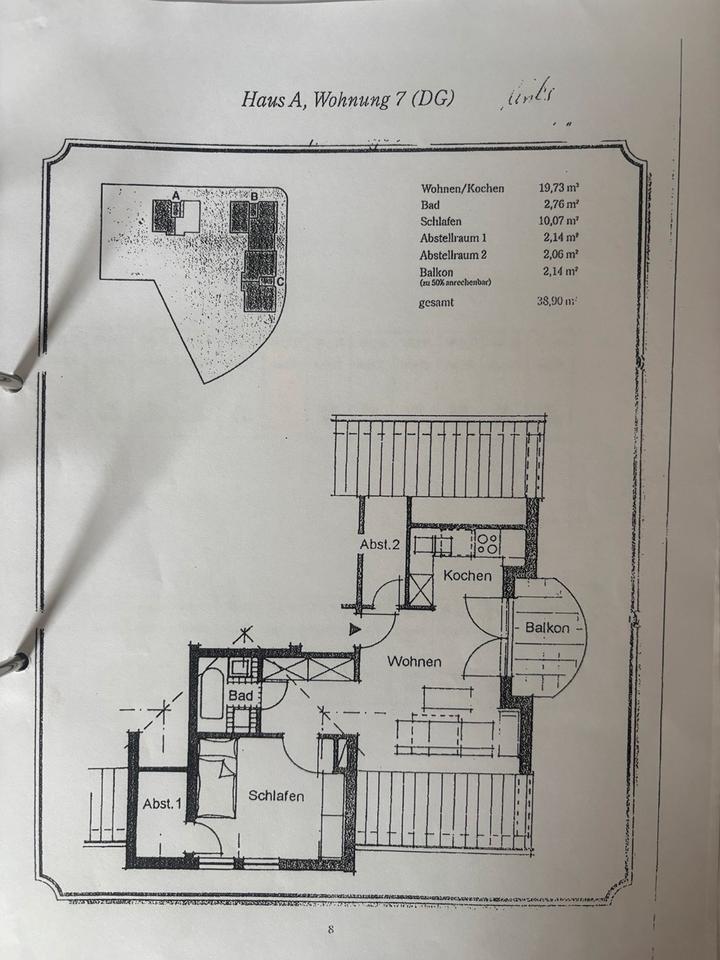 Helle Zwei-Raum Dachgeschoss Wohnung in Schwarzheide