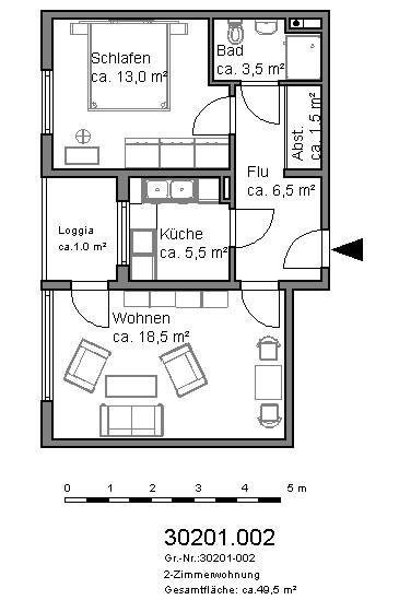2-Zimmer-Seniorenwohnung ab 60 Jahre zimmer