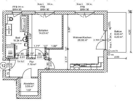 Terrassenwohnung Stralsund Andershof - 2 Zimmer, 68 m&sup2;, 952&euro; | Angebot:26885955