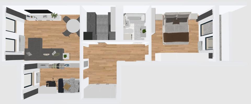 Etagenwohnung Magdeburg Alt Olvenstedt - 3 Zimmer, 58 m&sup2;, 314&euro; | Angebot:26701998