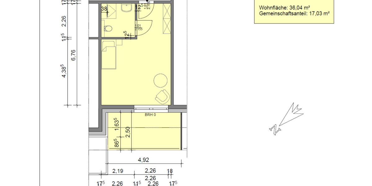 Etagenwohnung Eschede - 1 Zimmer, 37 m&sup2;, 810&euro; | Angebot:24755513