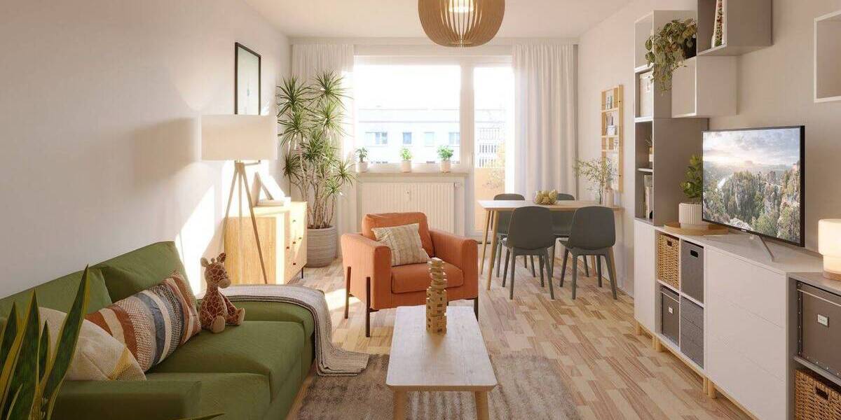 Etagenwohnung Sangerhausen Oberröblingen - 4 Zimmer, 72 m&sup2;, 447&euro; | Angebot:25694771