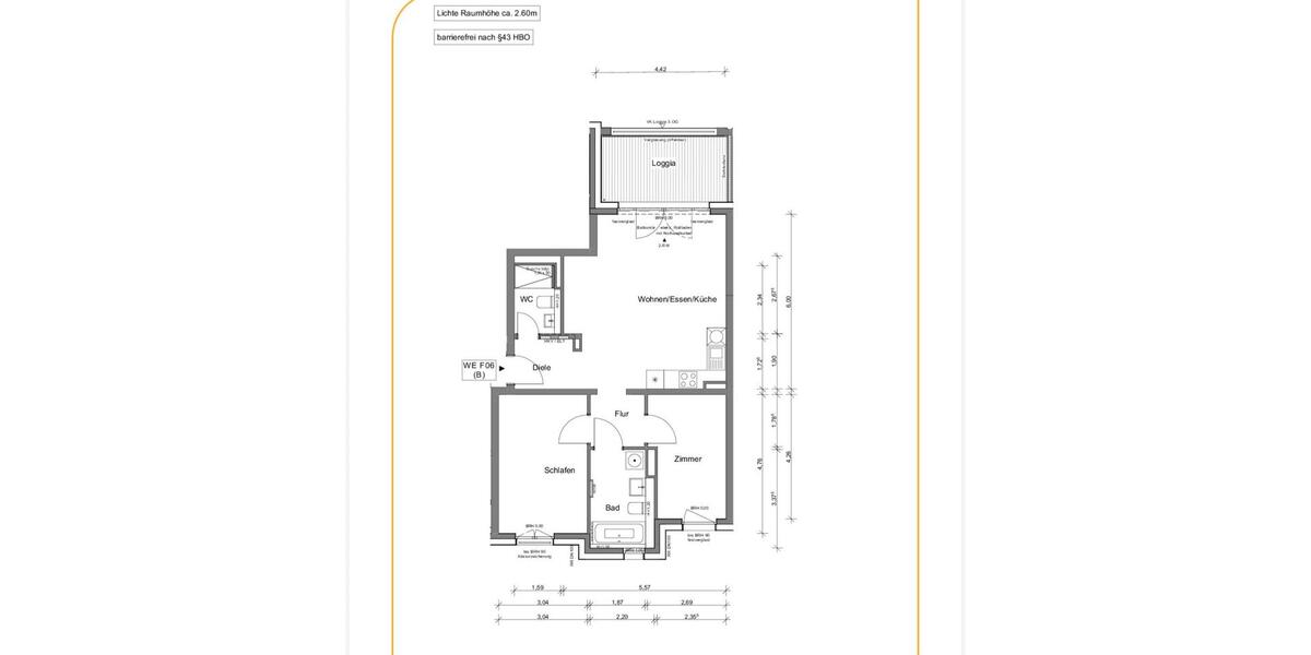 Etagenwohnung Ludwigshafen am Rhein Parkinsel - 3 Zimmer, 81 m&sup2;, 1.600&euro; | Angebot:26594469