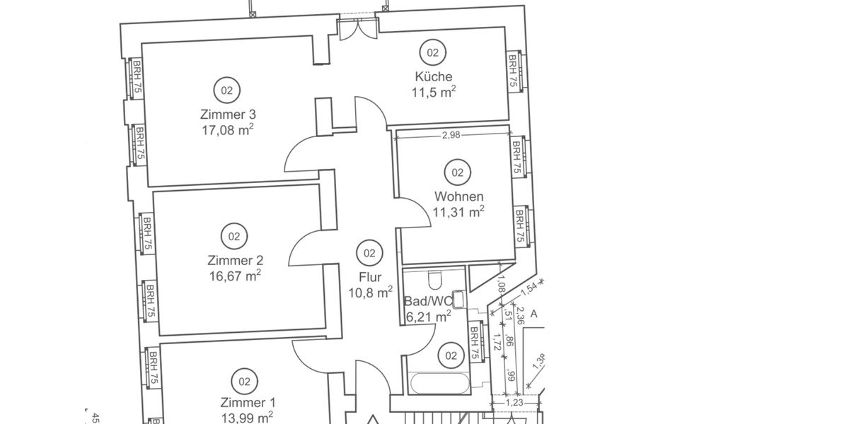 Erdgeschoßwohnung Leipzig Ost - 4 Zimmer, 89 m&sup2;, 1.142&euro; | Angebot:25220936