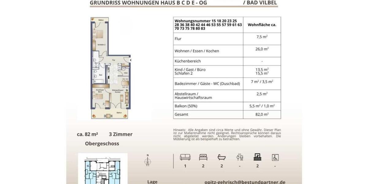 Etagenwohnung Bad Vilbel - 1 Zimmer, 39 m&sup2;, 857&euro; | Angebot:23845644