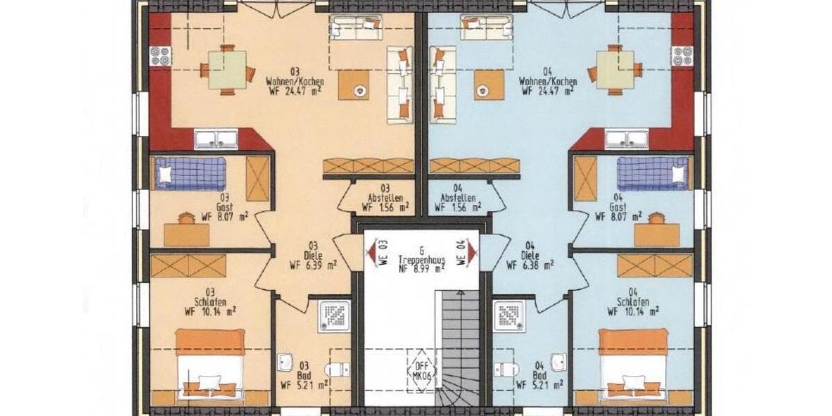 Dachgeschoßwohnung Papenburg - 3 Zimmer, 66 m&sup2;, 700&euro; | Angebot:26049034