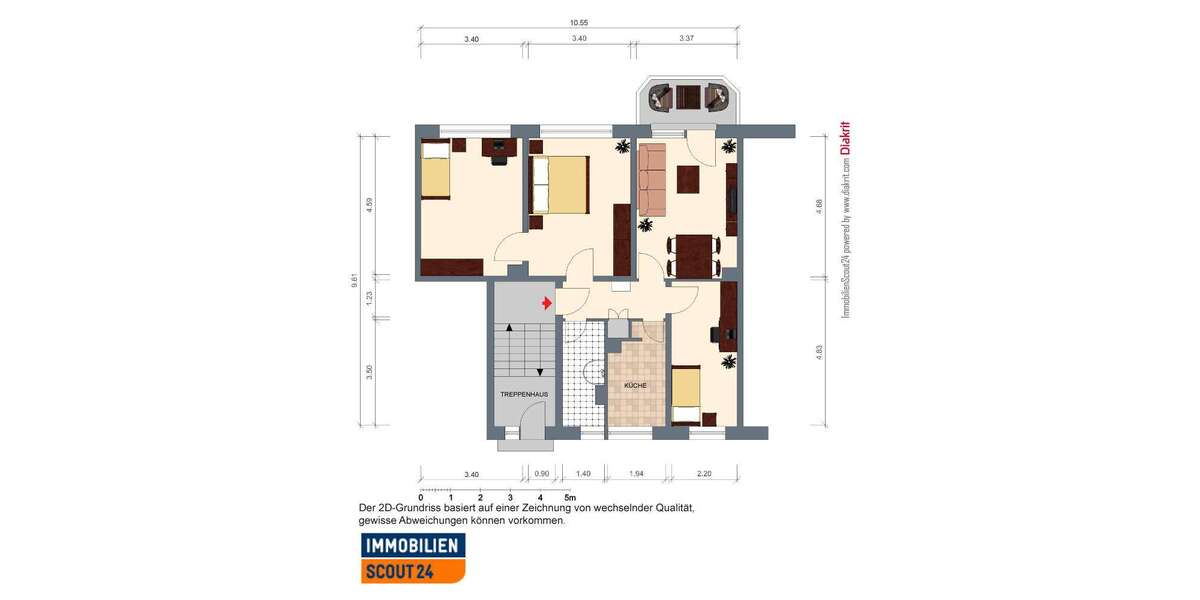 Etagenwohnung Tangermünde - 4 Zimmer, 76 m&sup2;, 487&euro; | Angebot:26986714