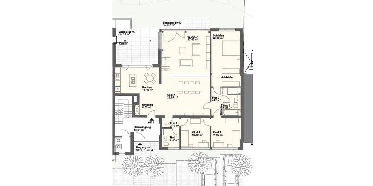Etagenwohnung Rösrath Forsbach - 4 Zimmer, 157 m&sup2;, 2.355&euro; | Angebot:26192127