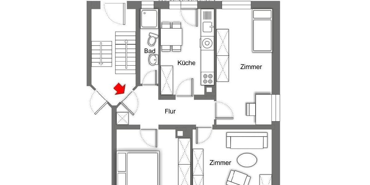 Hochparterre Freiburg im Breisgau Brühl - 3 Zimmer, 72 m&sup2;, 1.890&euro; | Angebot:26705300