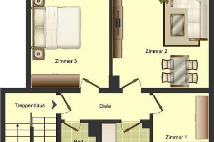 Wohnung Lünen Alstedde - 3.5 Zimmer, 59 m&sup2;, 519&euro; | Angebot:27250833