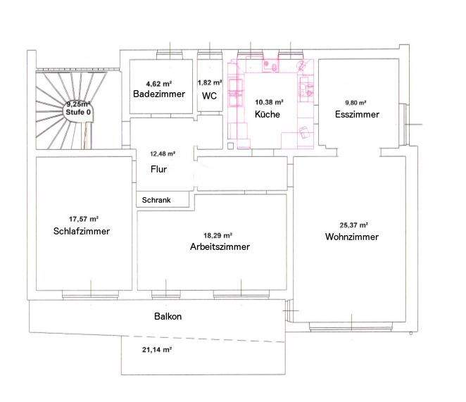 Etagenwohnung Zirndorf - 3 Zimmer, 105 m&sup2;, 1.200&euro; | Angebot:24780621