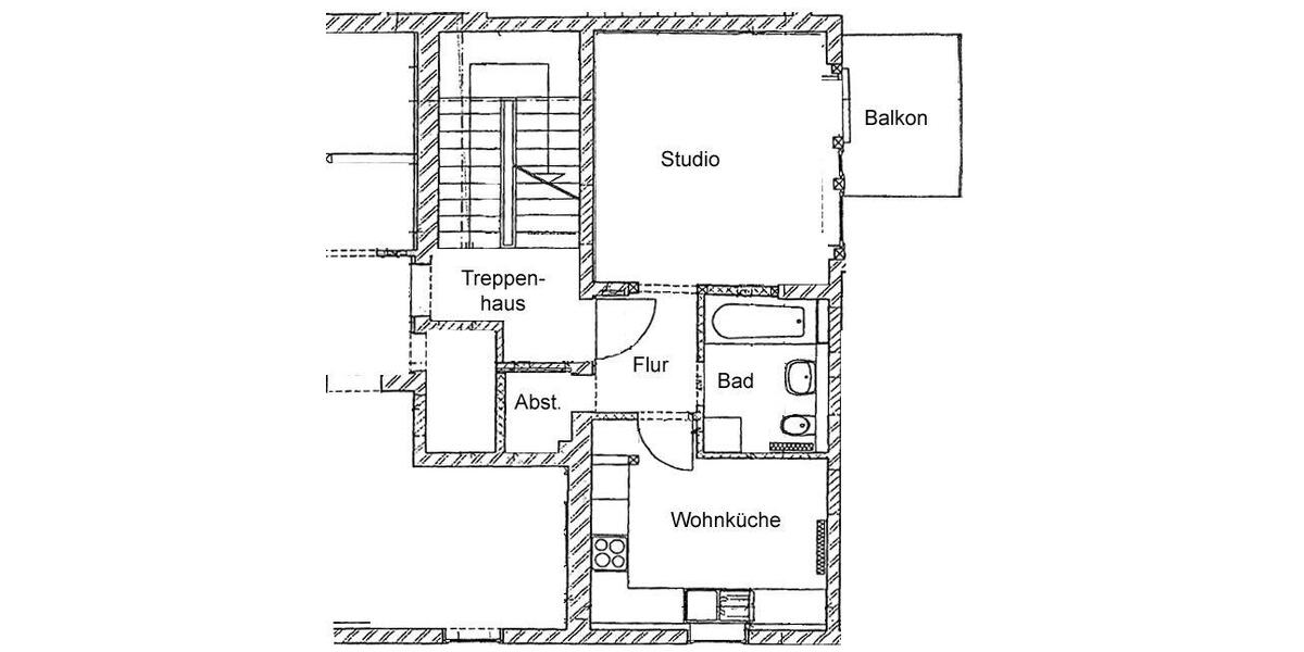 Etagenwohnung Northeim - 1 Zimmer, 39 m&sup2;, 380&euro; | Angebot:26631032
