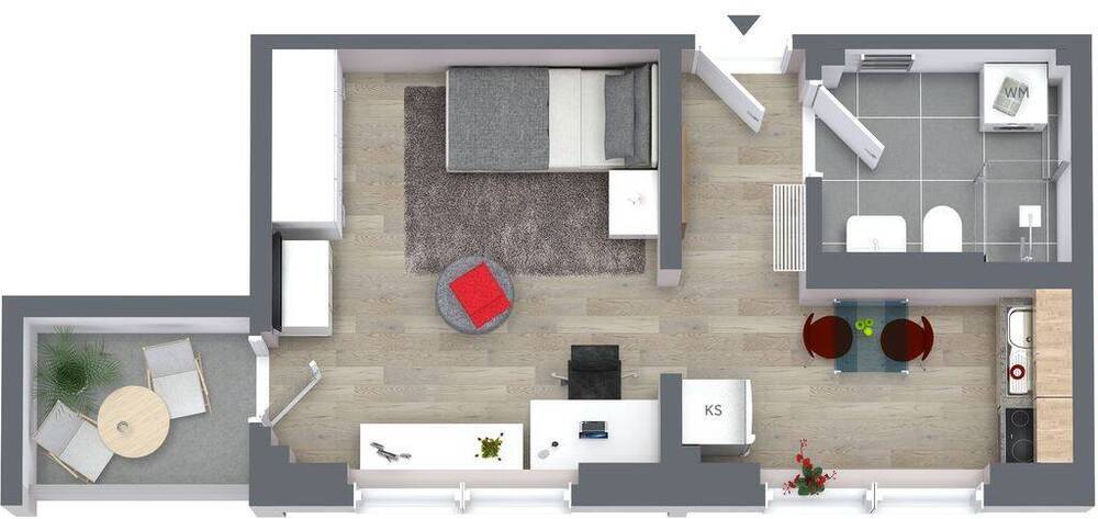 Attraktive SingleWohnung mit Balkon