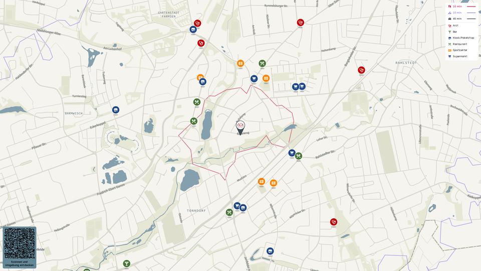 Dachgeschoßwohnung Hamburg Wandsbek - 2 Zimmer, 55 m&sup2;, 1.101&euro; | Angebot:26005677