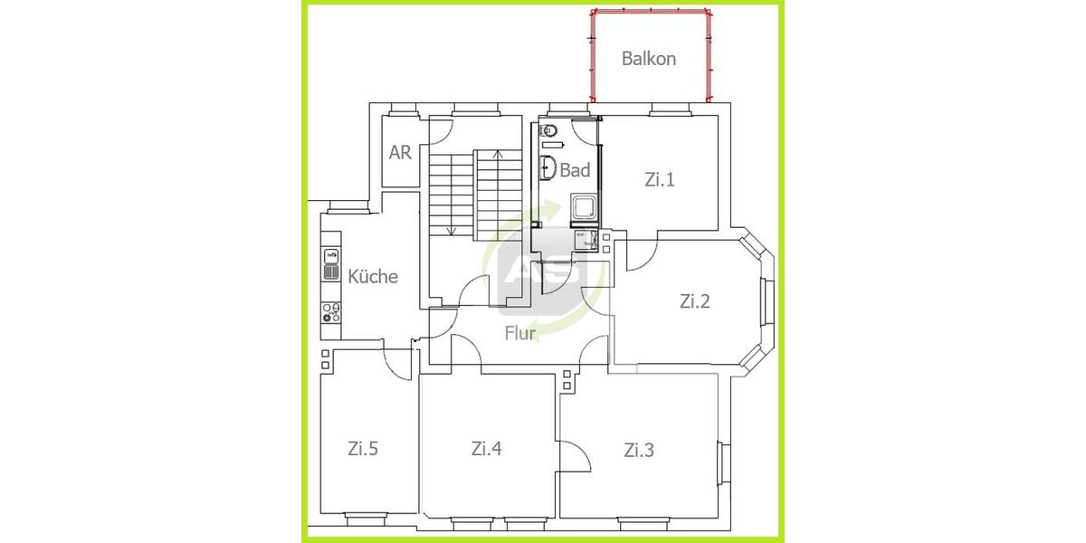Etagenwohnung Crimmitschau - 5 Zimmer, 111 m&sup2;, 720&euro; | Angebot:25415891