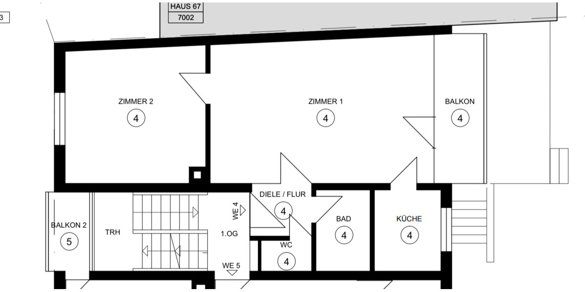 Etagenwohnung Stuttgart Feuerbach - 2 Zimmer, 58 m&sup2;, 825&euro; | Angebot:27286738
