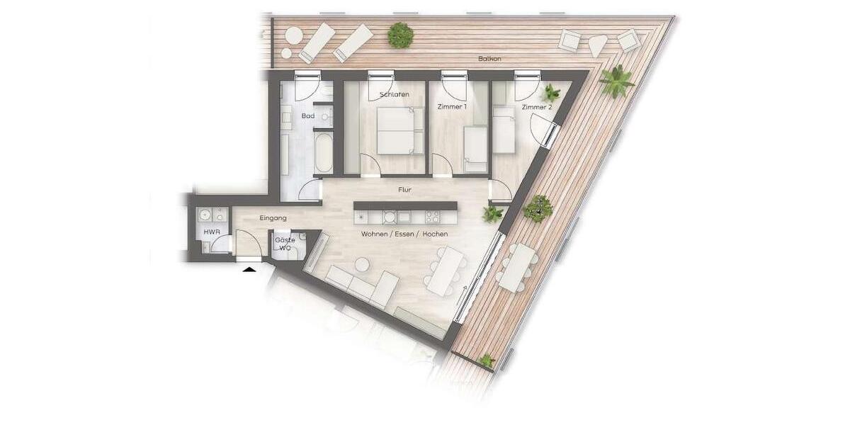 Etagenwohnung Leipzig Mitte - 4 Zimmer, 126 m&sup2;, 1.933&euro; | Angebot:26531843