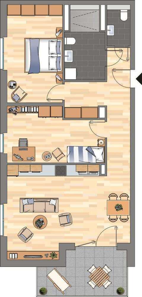 Wohnung zum Mieten in Bonn 1.239 € 83.96 m²