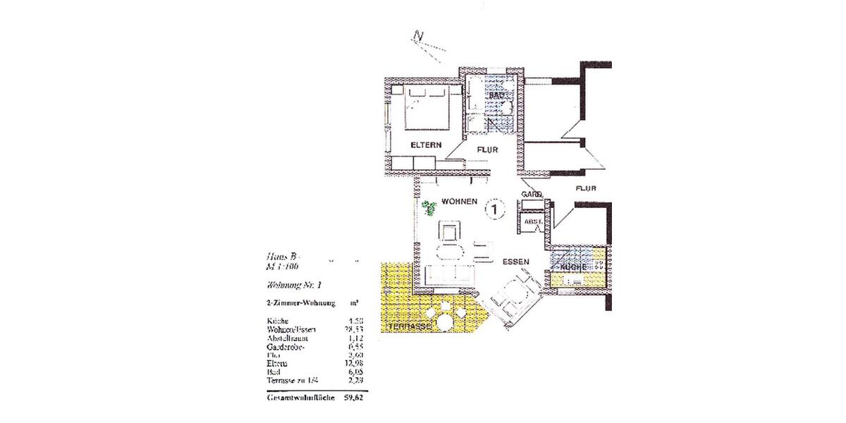 Erdgeschoßwohnung Krauthausen - 2 Zimmer, 60 m&sup2;, 495&euro; | Angebot:26679554