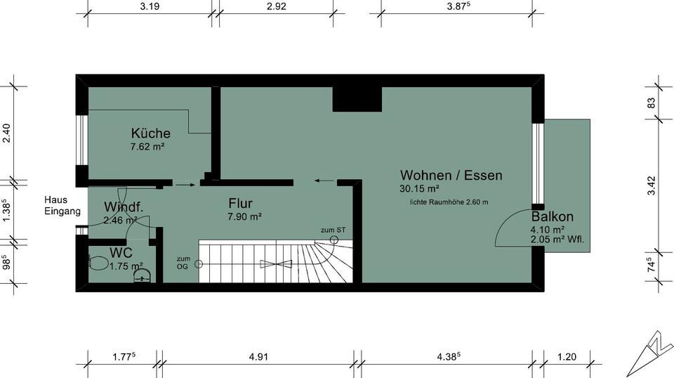 Reihenhaus Stuhr - 5 Zimmer, 150 m&sup2;, 1.300&euro; | Angebot:26030716