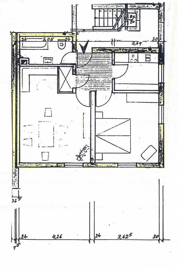 2-Zimmer-Souterrain-Wohnung, für 1-2 Personen geeignet