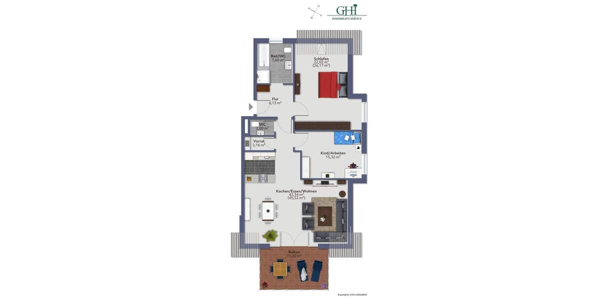 Etagenwohnung Orsingen-Nenzingen Nenzingen - 3 Zimmer, 102 m&sup2;, 990&euro; | Angebot:24725420