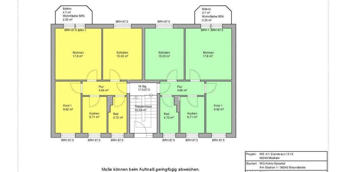Etagenwohnung Mücheln St. Ulrich - 3 Zimmer, 60 m&sup2;, 420&euro; | Angebot:25280040