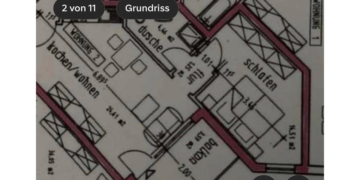 Etagenwohnung Koblenz - 2 Zimmer, 58 m&sup2;, 800&euro; | Angebot:26291674