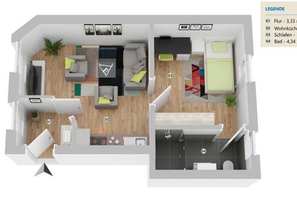 Wohnung Hecklingen - 2 Zimmer, 260&euro; | Angebot:22469823