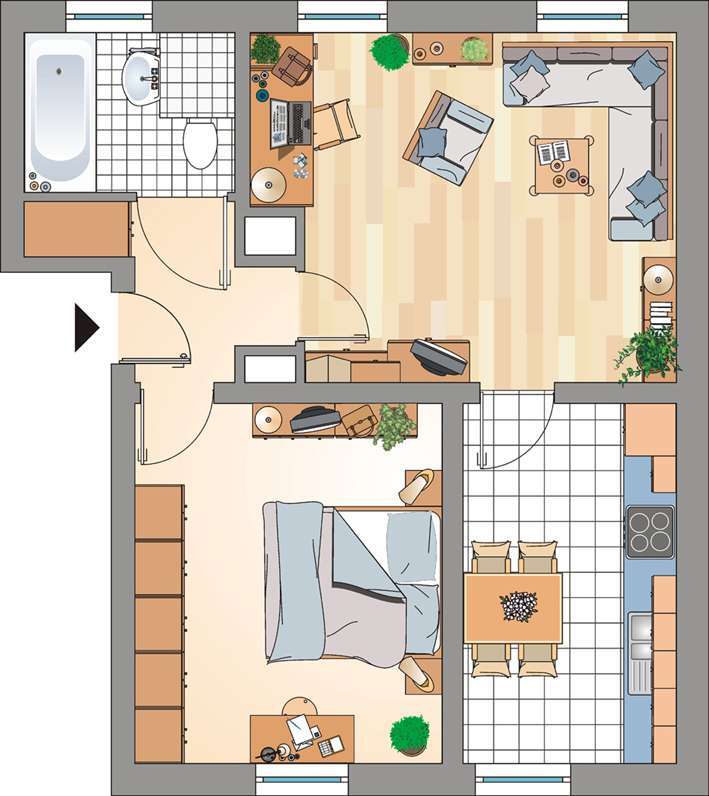 Wohnung zum Mieten in Gelsenkirchen 329 € 46.97 m²