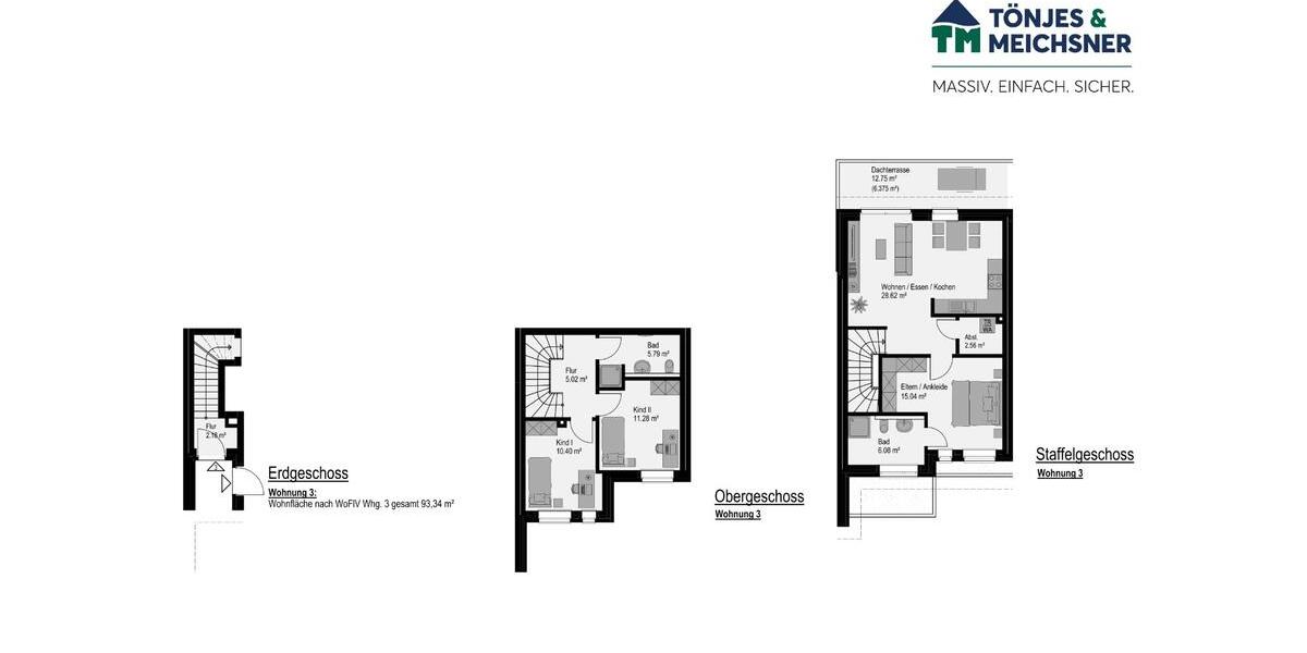 Maisonettenwohnung Bösel - 4 Zimmer, 93 m&sup2;, 1.300&euro; | Angebot:25960211