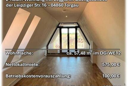 Wohnung Torgau - 2 Zimmer, 57 m&sup2;, 575&euro; | Angebot:26797246