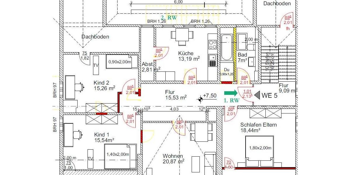 Etagenwohnung Clausthal-Zellerfeld Zellerfeld - 4 Zimmer, 108 m&sup2;, 800&euro; | Angebot:26562608