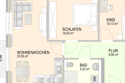 Wohnung Ostrohe - 3 Zimmer, 67 m&sup2;, 945&euro; | Angebot:26632441