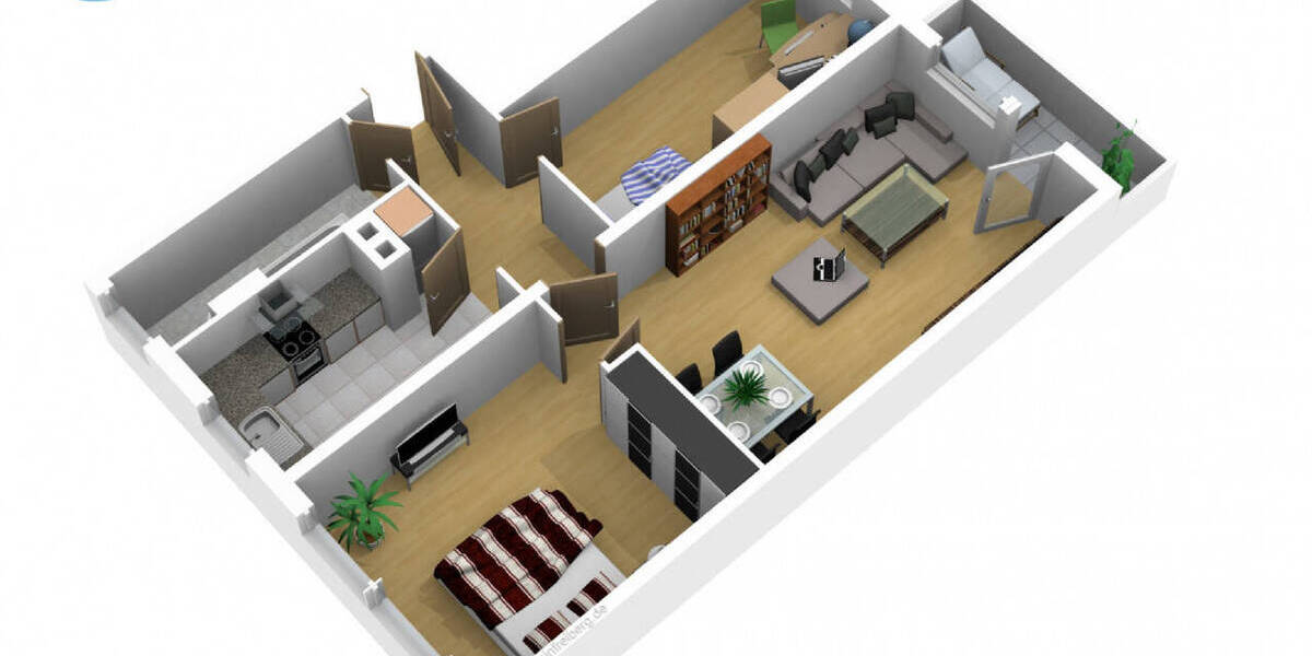 Etagenwohnung Freiberg - 3 Zimmer, 58 m&sup2;, 409&euro; | Angebot:26502610