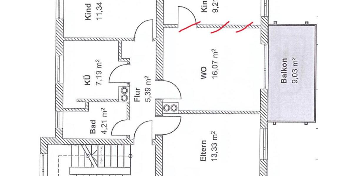 3-Zimmer Wohnung mit Einbauküche Stellplatz 3 zimmer