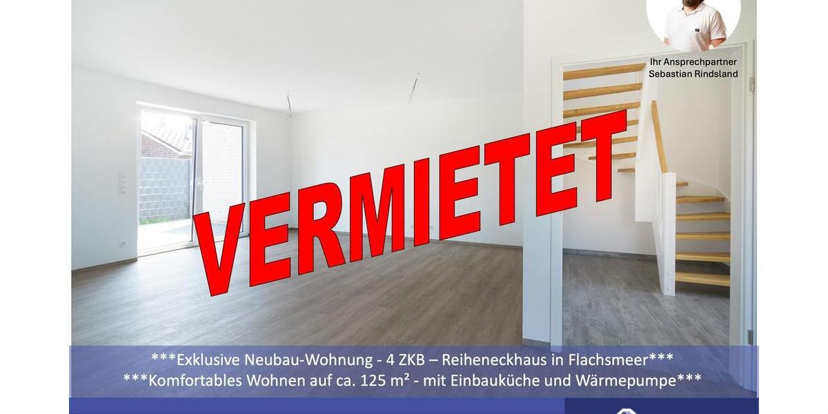 ***Exklusive Neubau-Wohnung - 4 ZKB - Reiheneckhaus in Flachsmeer*** 4 zimmer