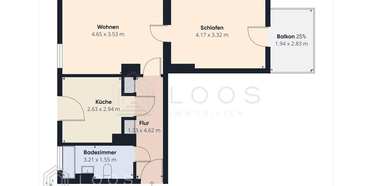 Etagenwohnung Finsterwalde - 2 Zimmer, 54 m&sup2;, 380&euro; | Angebot:26249117