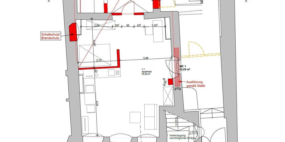 Etagenwohnung Eichstätt - 1 Zimmer, 53 m&sup2;, 650&euro; | Angebot:26128141
