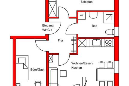 Wohnung Weiden in der Oberpfalz - 3 Zimmer, 70 m&sup2;, 1.200&euro; | Angebot:26183230