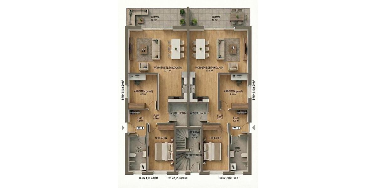 Etagenwohnung Tostedt - 2 Zimmer, 68 m&sup2;, 933&euro; | Angebot:24779331