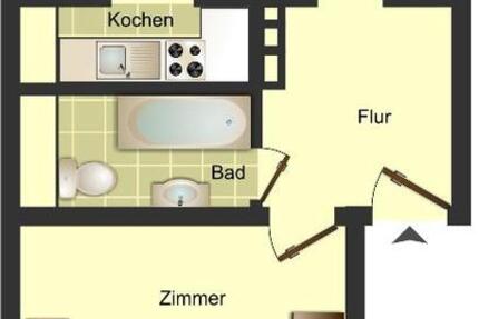 Ab 01.09. frei! 2-Zimmer-Wohnung in Solingen Mitte zimmer