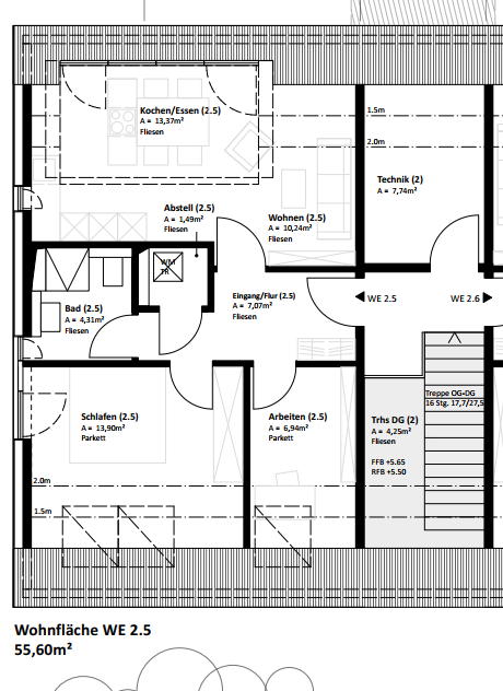 Wohnung zum Mieten in Neckarsulm-Obereisesheim 758,94 € 55.6 m² 3 zimmer