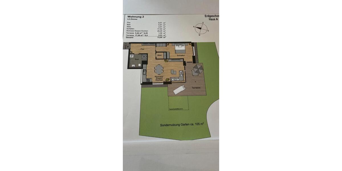 Erdgeschoßwohnung Bad Schussenried - 2.5 Zimmer, 73 m&sup2;, 1.060&euro; | Angebot:26267535