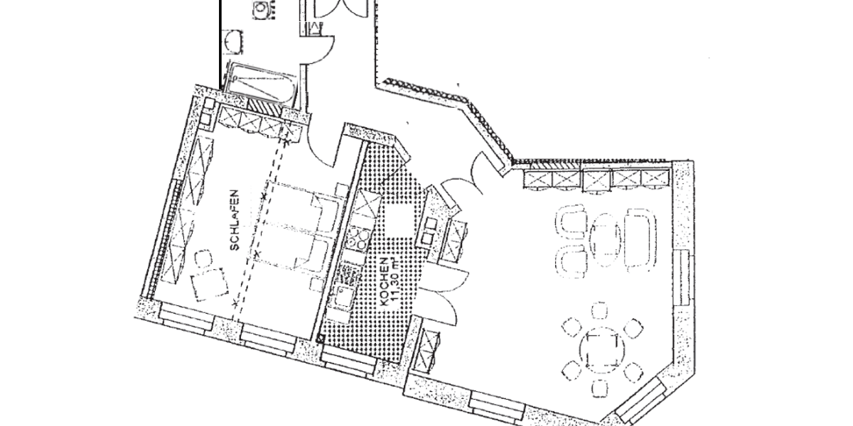 Etagenwohnung Leipzig Südvorstadt - 2 Zimmer, 78 m&sup2;, 561&euro; | Angebot:27663570