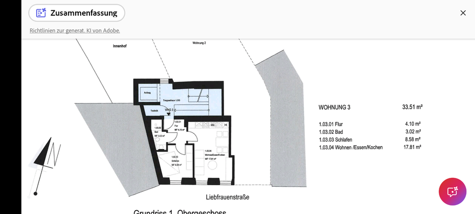 Dachgeschoßwohnung Trier - 1 Zimmer, 25 m&sup2;, 435&euro; | Angebot:25150412