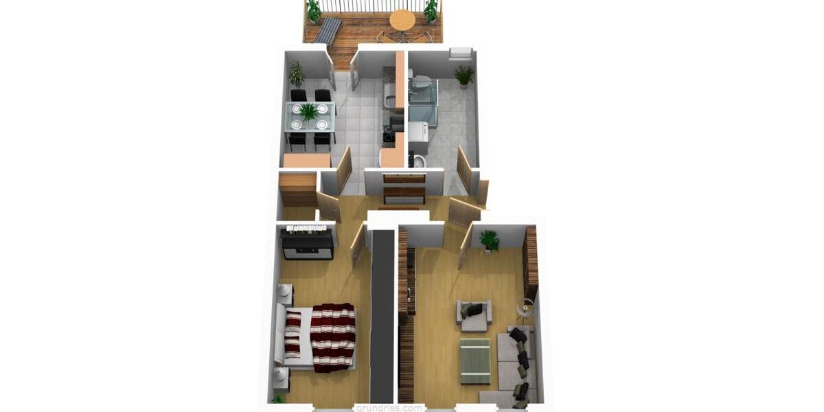 Etagenwohnung Magdeburg Brückfeld - 2 Zimmer, 57 m&sup2;, 456&euro; | Angebot:26260686